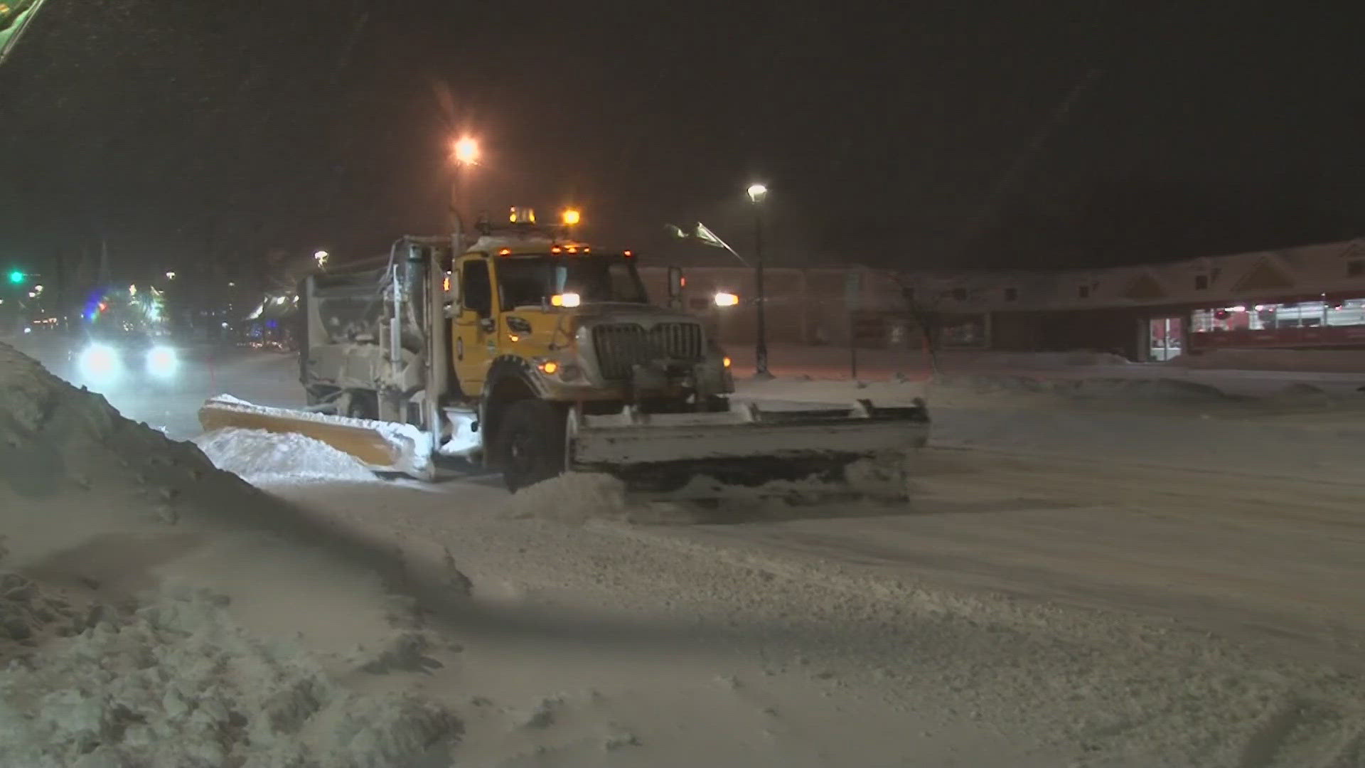 Portions of Western New York are buried in lake effect snow as crews struggle to clear roads.