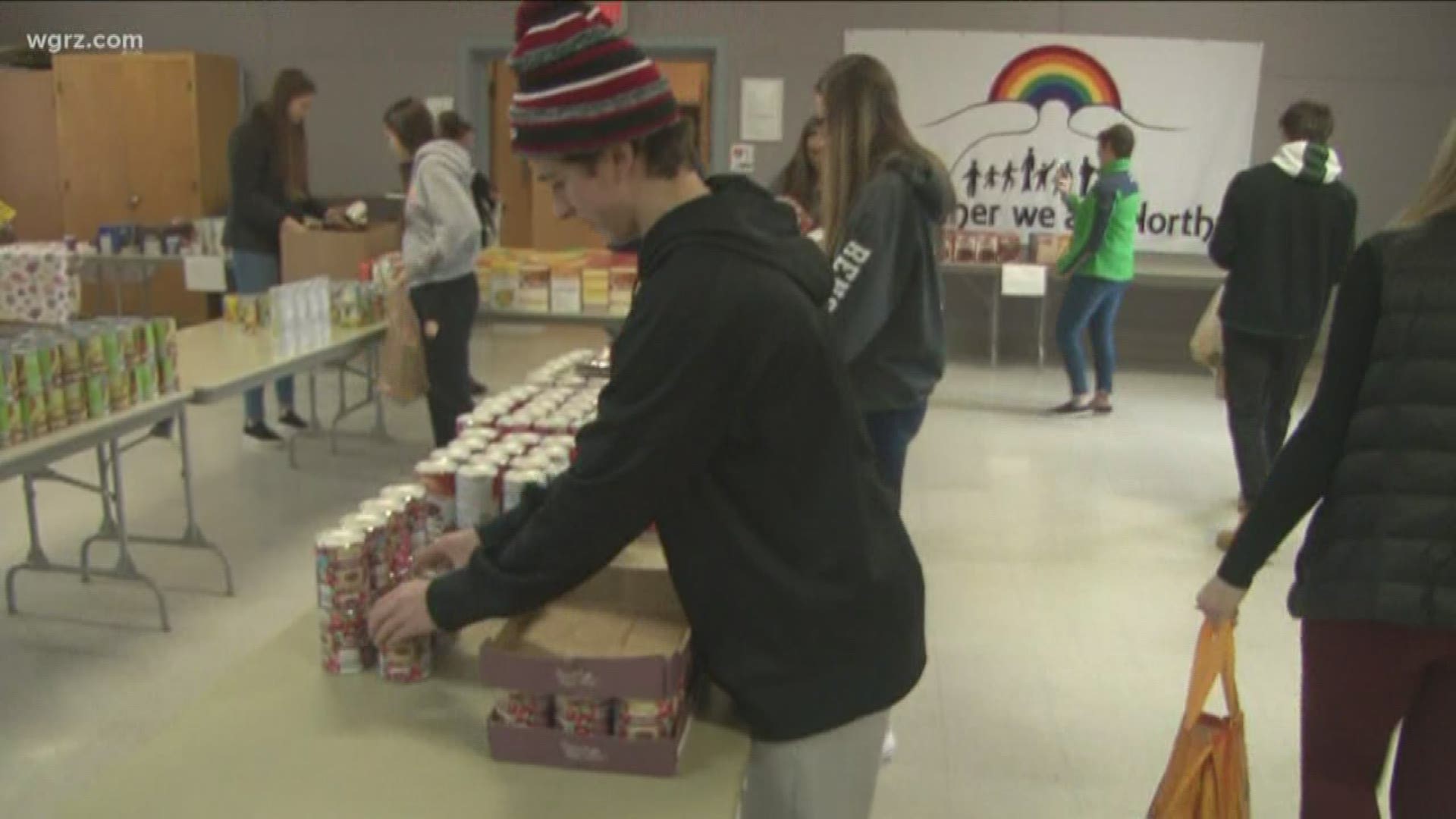 The group of students recognize the true meaning of Thanksgiving, by giving hundreds of turkey dinners to those less fortunate and being grateful for what they have