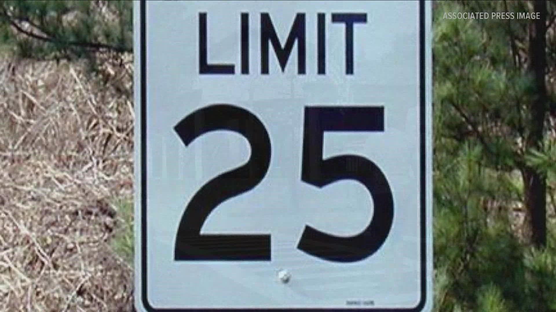 The move comes six days after the state authorized municipalities to lower maximum speed limits to 25 miles per hour.