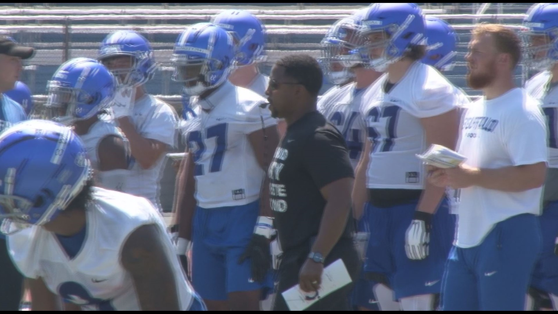 University at Buffalo football team holds first official practice