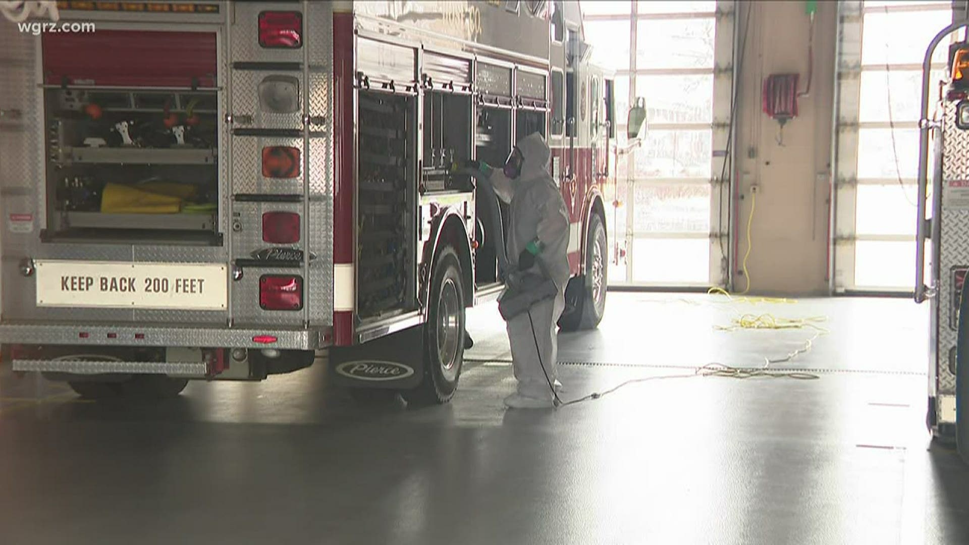 The folks at Western New York disaster relief in Collins have been going around disinfecting fire halls and equipment around the area for free.