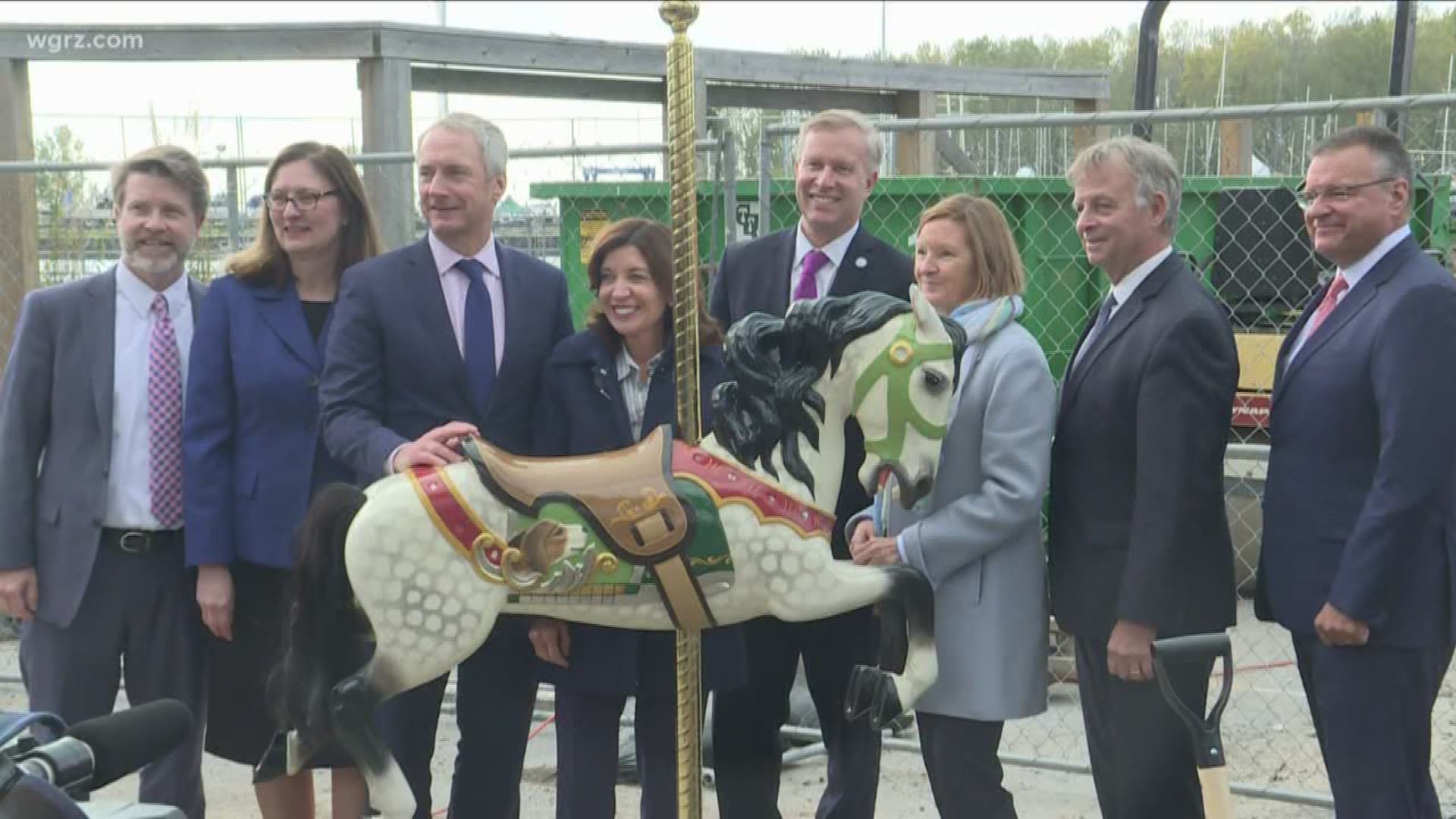 They broke ground just a few hours ago on the new Buffalo Heritage Carousel.
