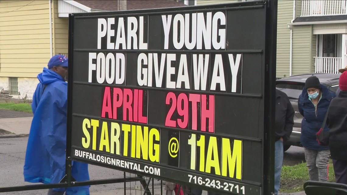 Pearl Young's family holds food drive in her honor