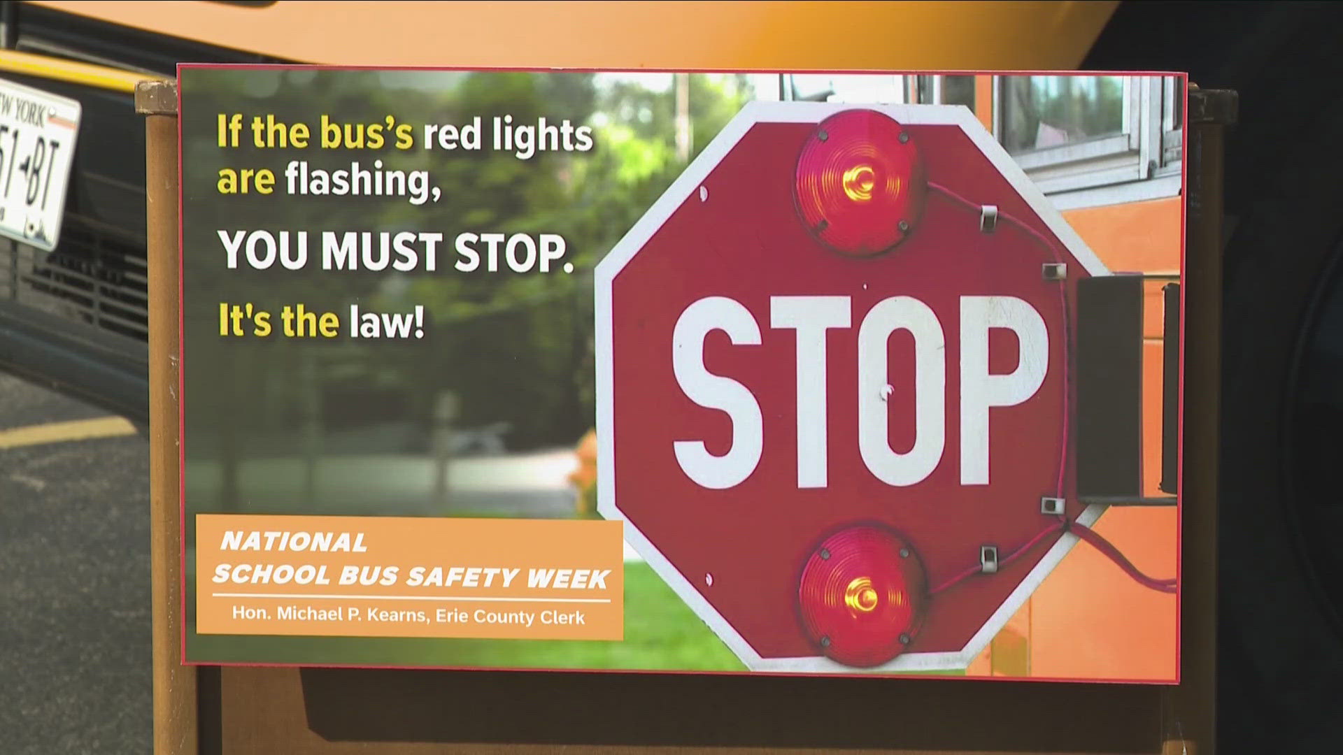 Drivers must stop when the bus stop arm is extended