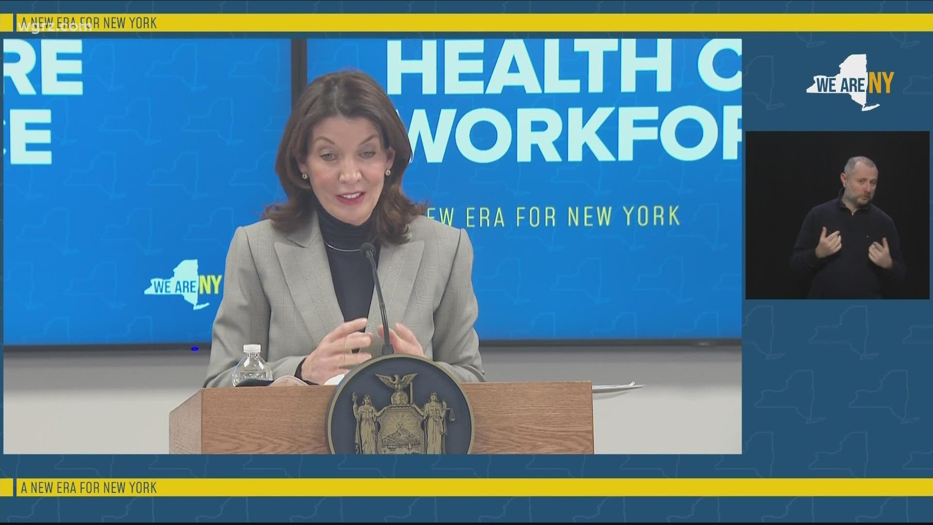 Governor Hochul announced that despite the trends, her indoor mask mandate, once due to expire today, would be extended until at least February 10th.