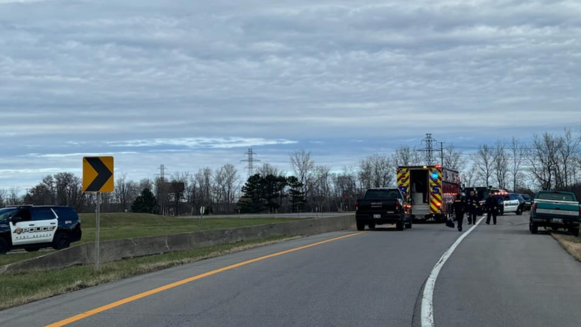 Ambulance rolls over Tuesday with a 71-year-old patient onboard | wgrz.com