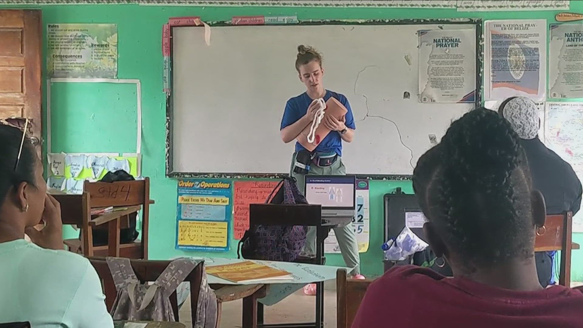Second year medical student Rachel Yerden was among several who traveled to Belize this spring, to train farmers how to treat injuries while on the job.