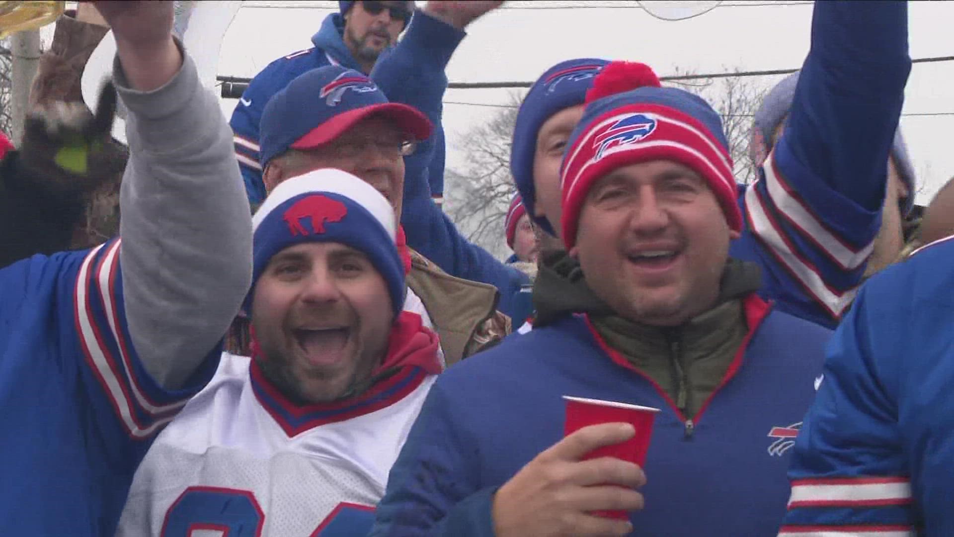 Bills and Bengals fans at Highmark Stadium