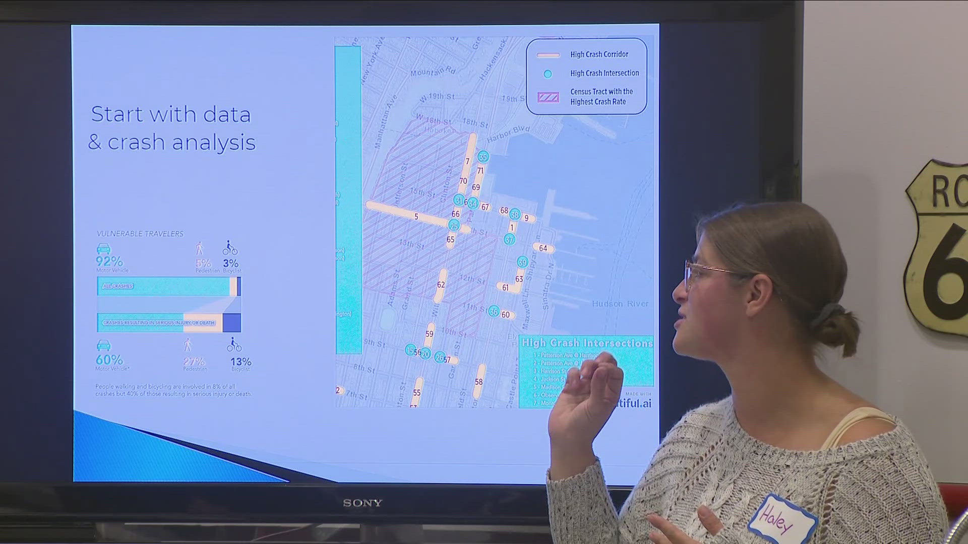 The plan is to make improvements on what the town calls problem spots for pedestrians. They want to find ways to stop traffic fatalities and severe injuries.