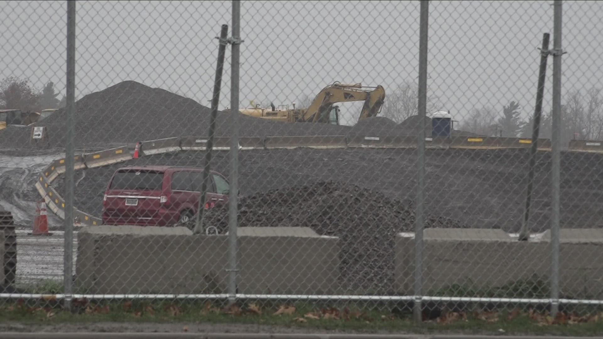 Erie County Sheriff's Officers arrested three people who they say were trespassing at the construction site for the new Bills stadium