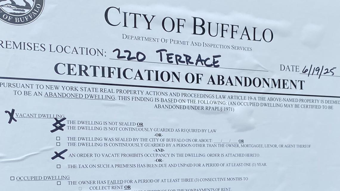 Buffalo Grand Hotel, Buffalo NY | Vacant property addressed | wgrz.com