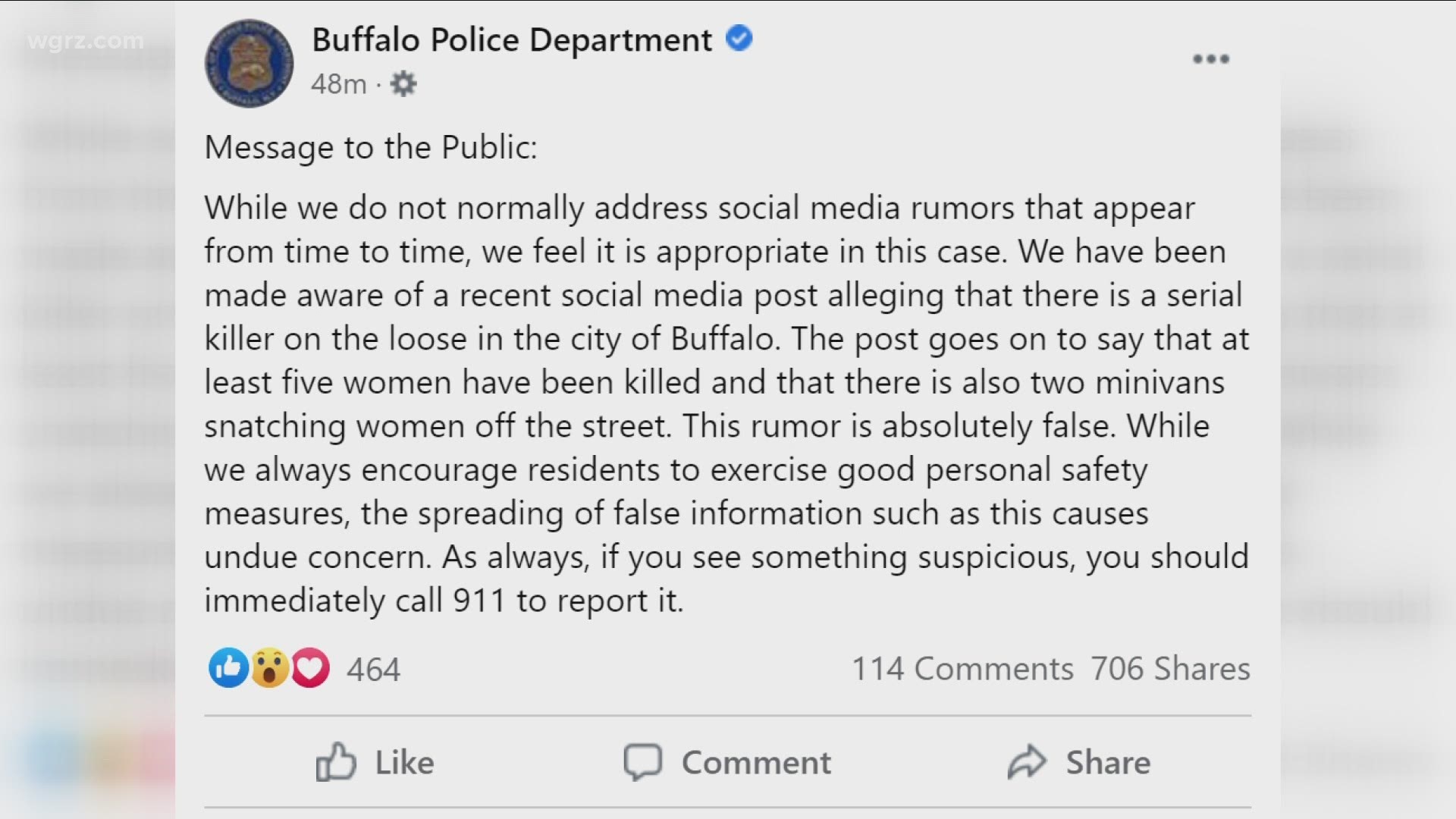 BPD: there's not a serial killer in Buffalo