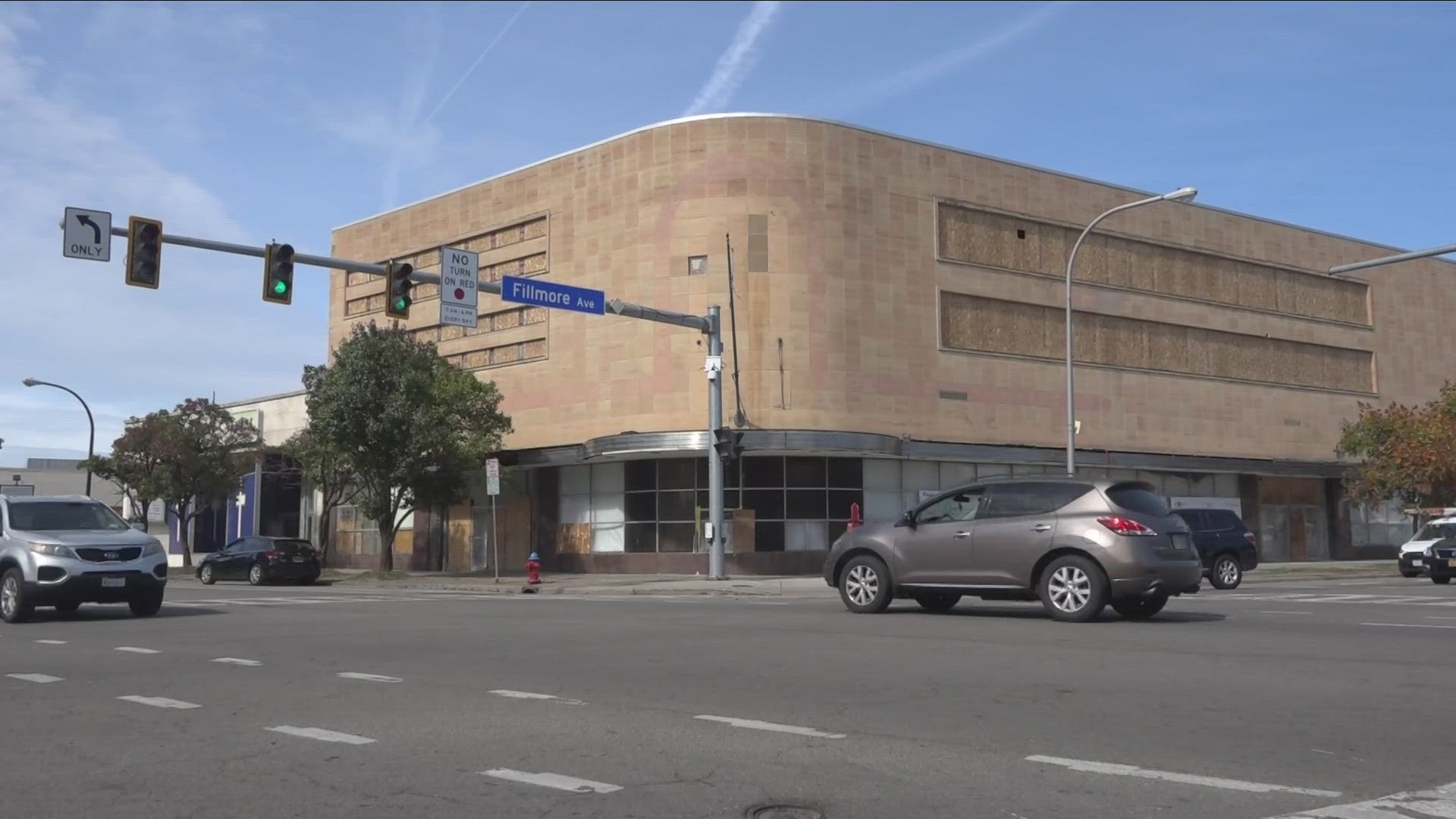 The building has been abandoned for decades. Renderings of the building shows new affording apartments, a farmers market, and a free Head Start daycare.