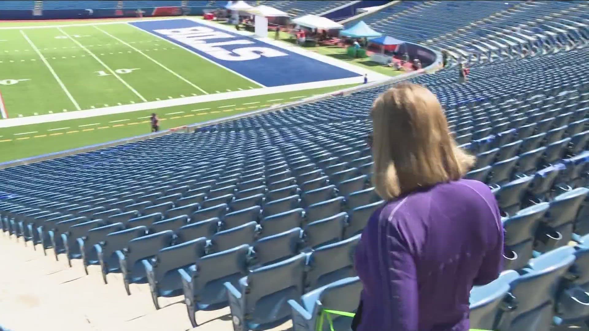 Those who participated could either climb 900 steps or 1,800 steps inside Highmark Stadium to raise money and awareness in the fight against lung disease.