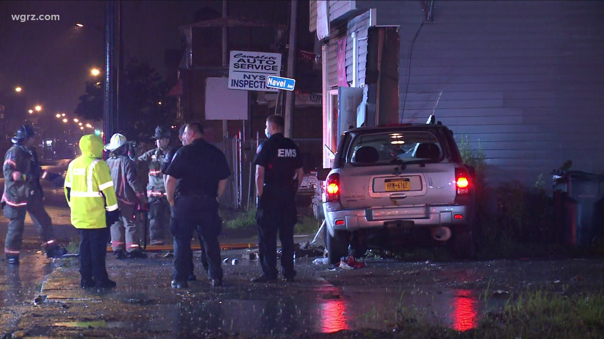Another car crashed into the side of a building on Bailey Avenue last night according to Buffalo police.