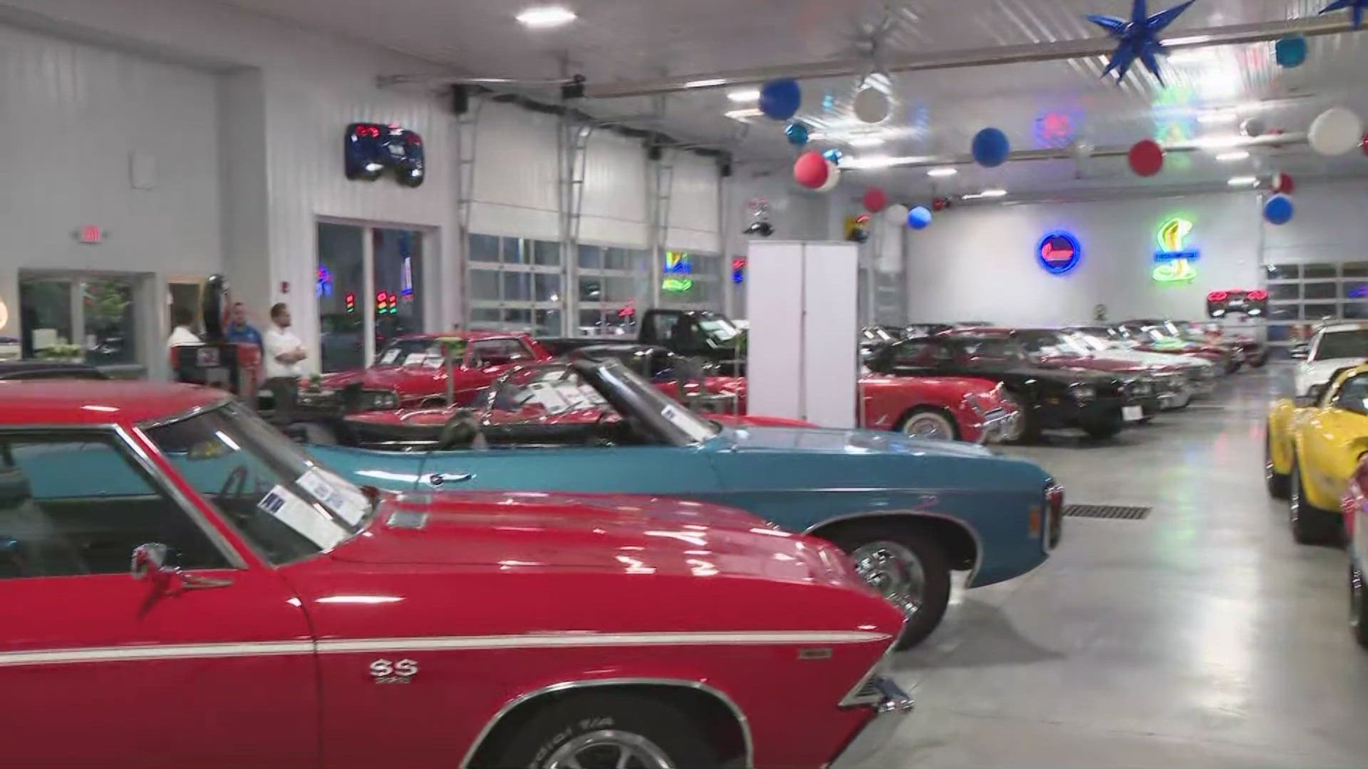 Kevin O'Neill is at Joe Basil checking out vintage cars apart of their new special dealership