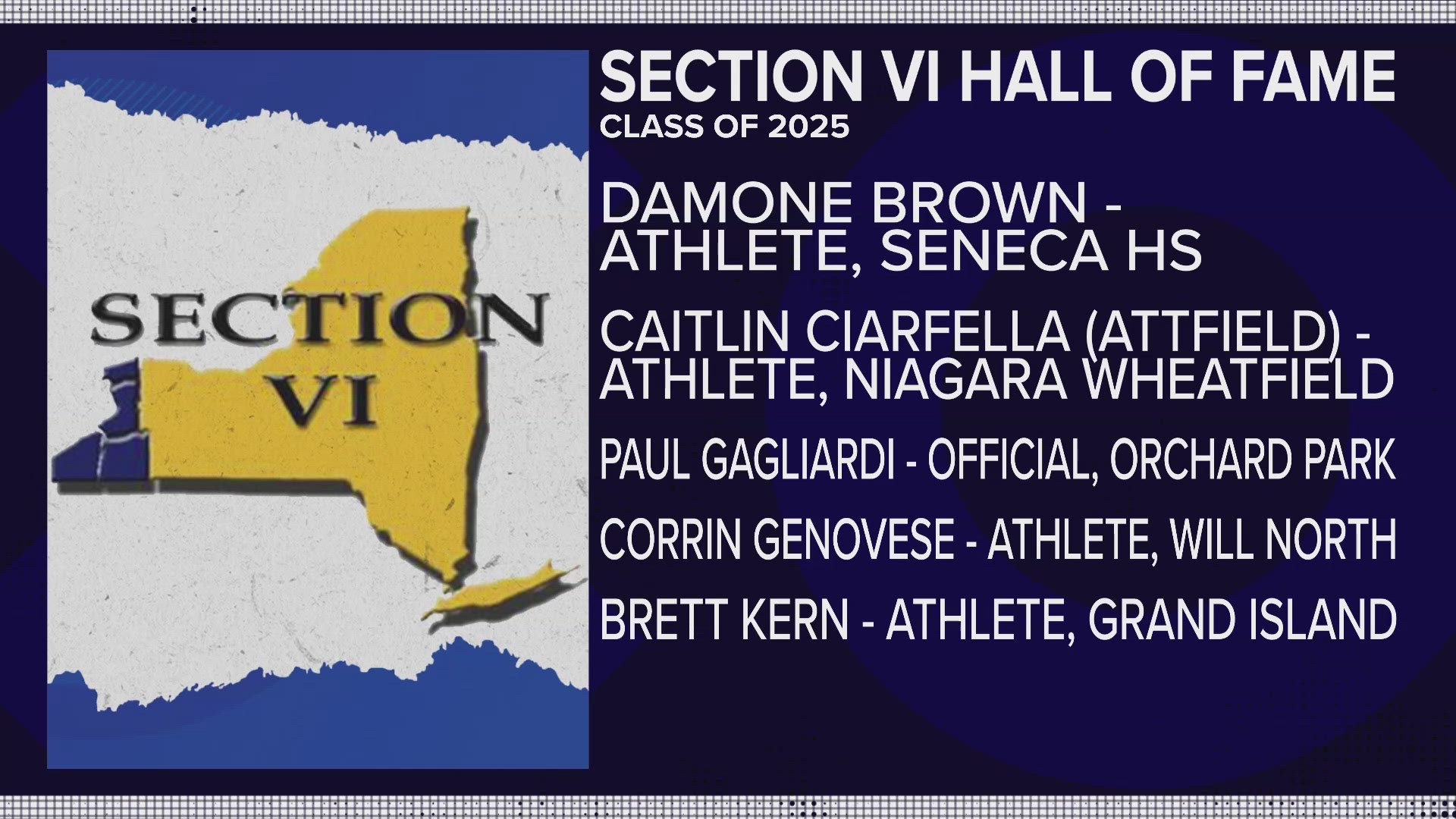 Section VI announces 2025 Hall of Fame Class.