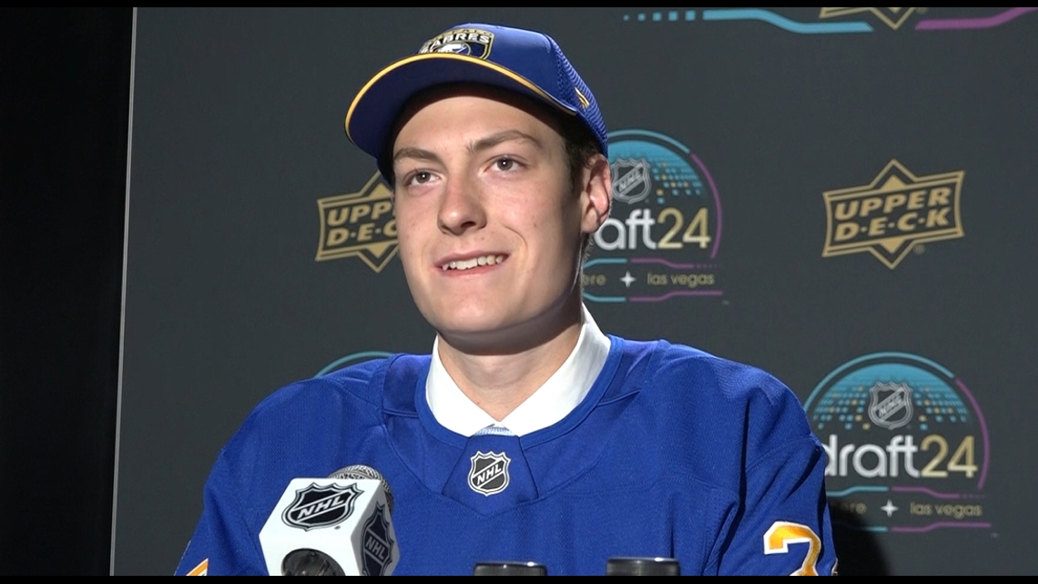 Sabres 2nd round pick Adam Kleber speaks to media after being drafted ...