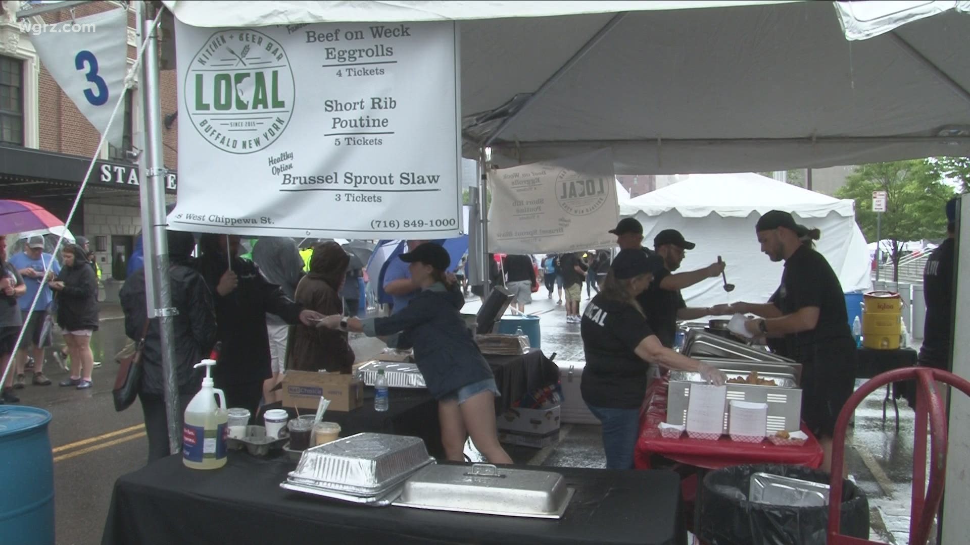 The 38th annual festival had about half as many restaurants, wineries and food trucks; about 25 compared to the usual 50 or 60.