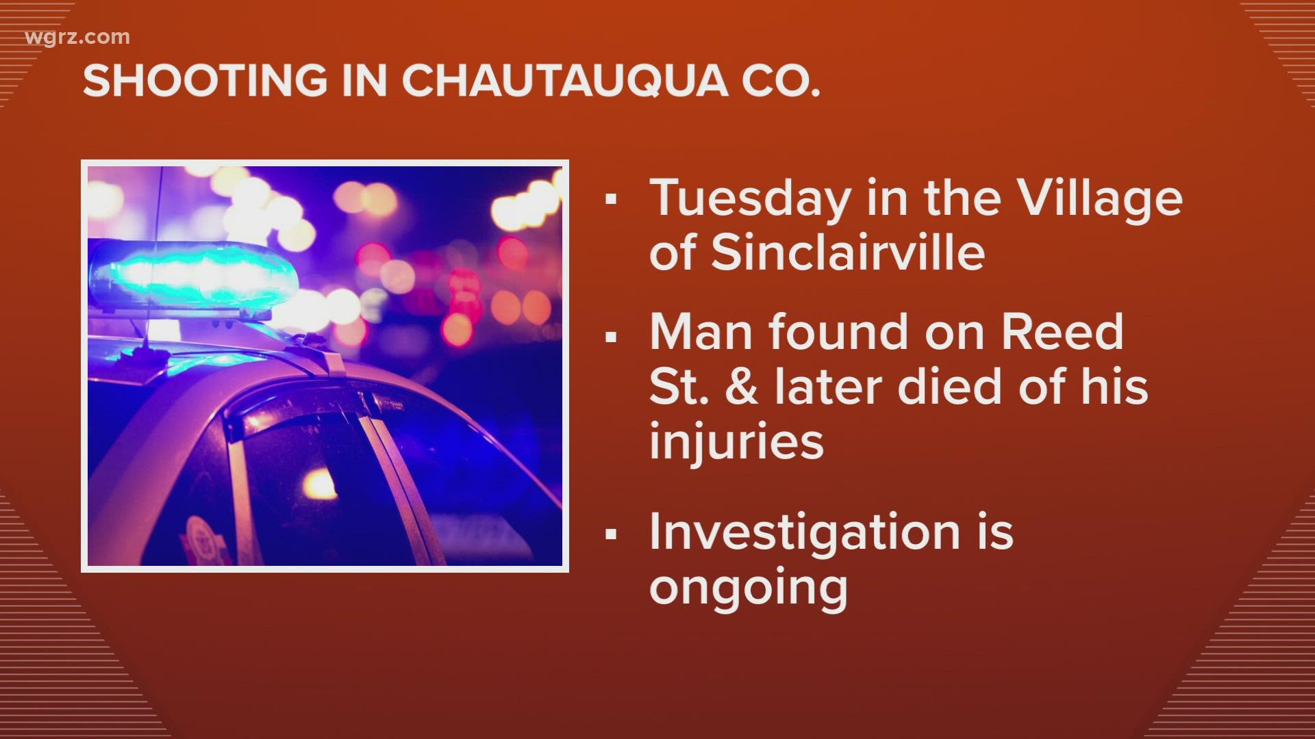 The Chautauqua County Sheriff's Office is investigating a shooting that happened in the Village of Sinclairville.