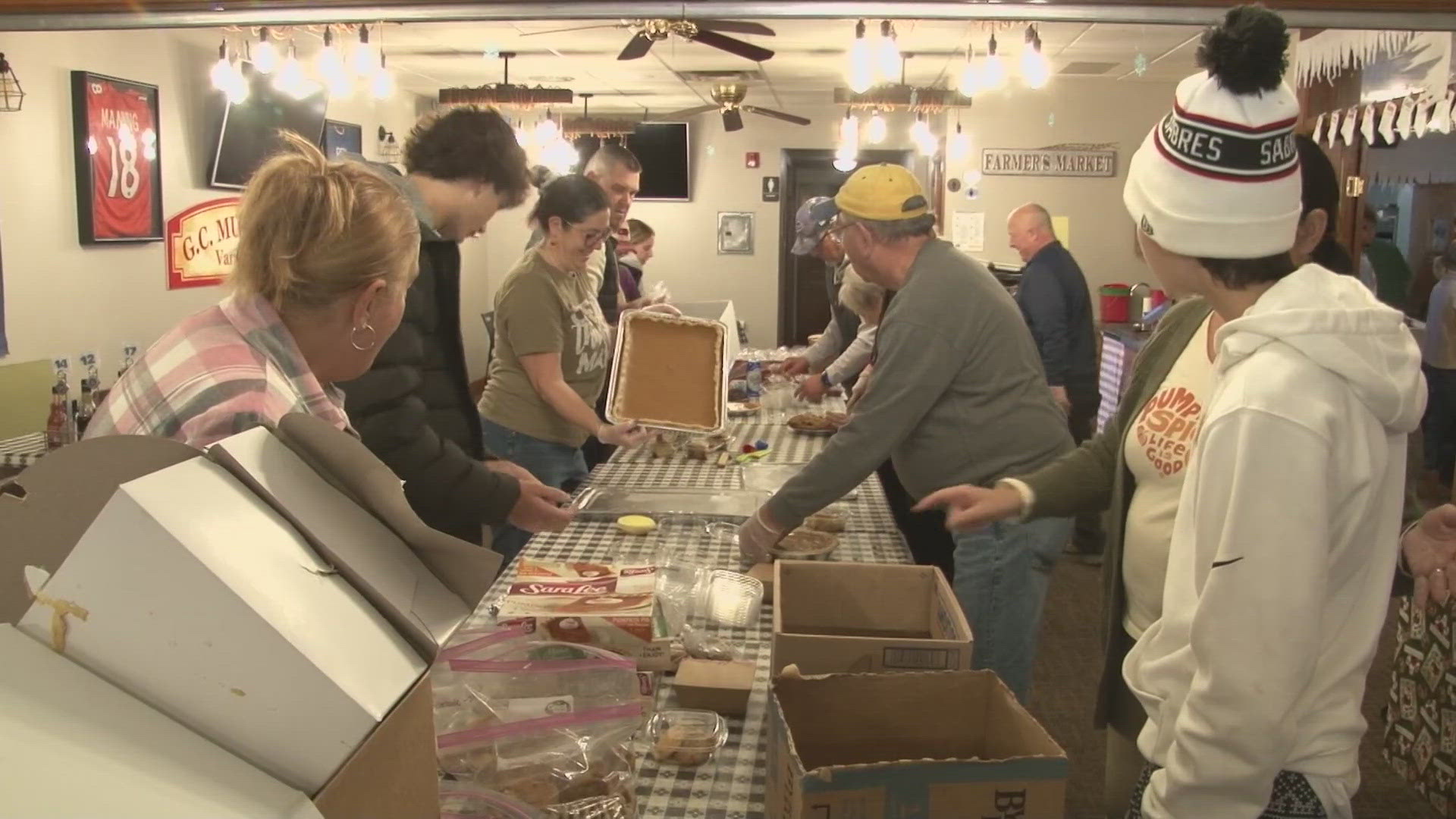 Some people in Lancaster got up early on Thanksgiving to make sure others could enjoy the bounty provided through donations and volunteers. 