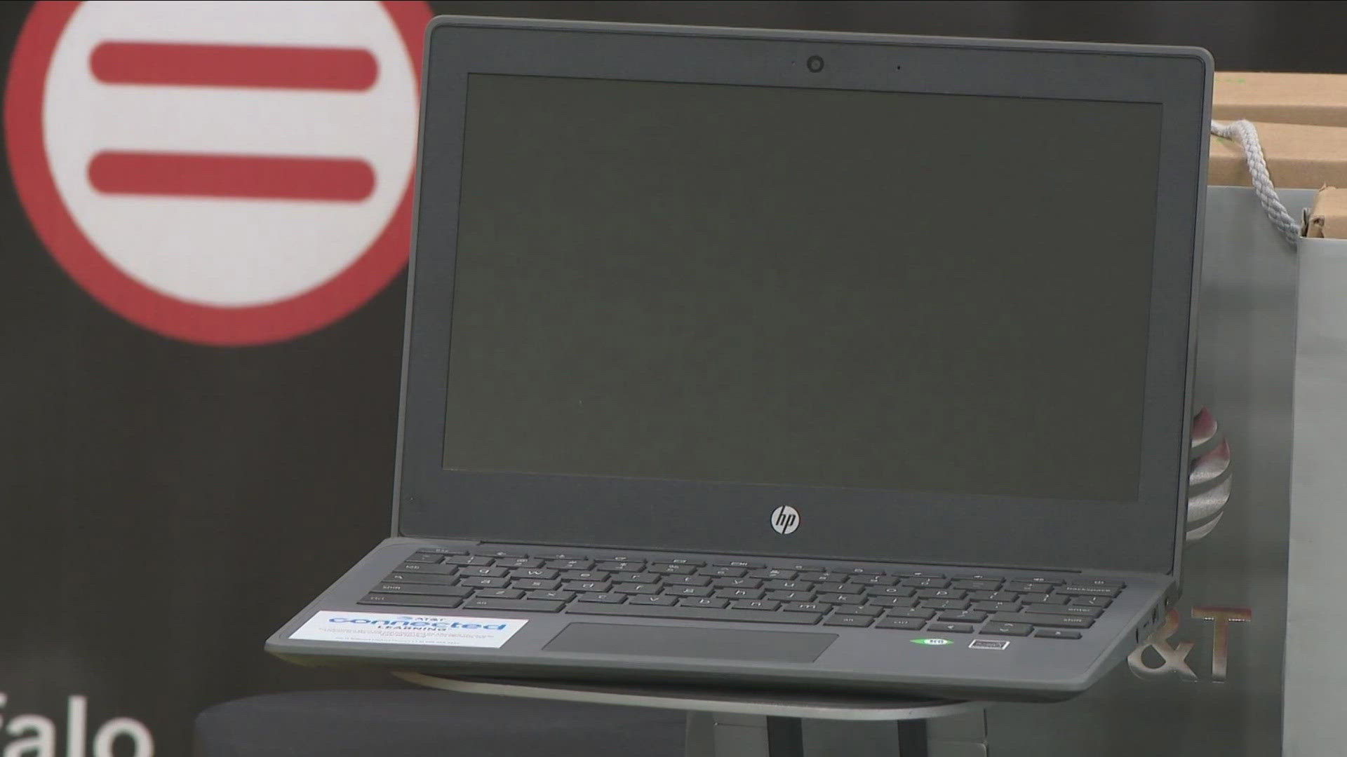 TODAY.. ONE-HUNDRED NEW LAPTOPS WERE DISTRIBUTED TO TEN LOCAL ORGANIZATIONS ON BUFFALO'S WEST SIDE