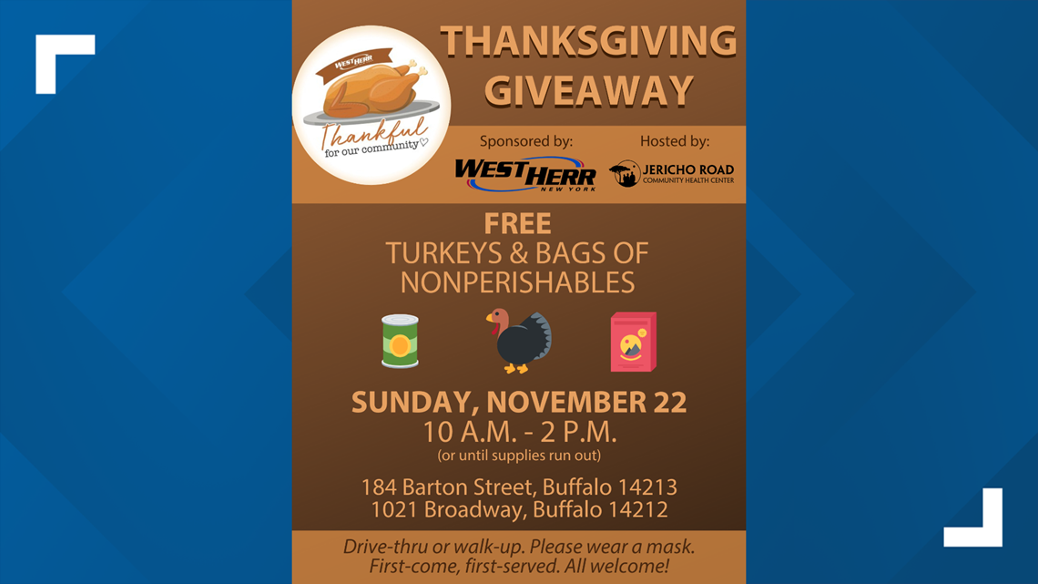 Jericho Road Community Health Center Hosting Thanksgiving Giveaway Wgrzcom