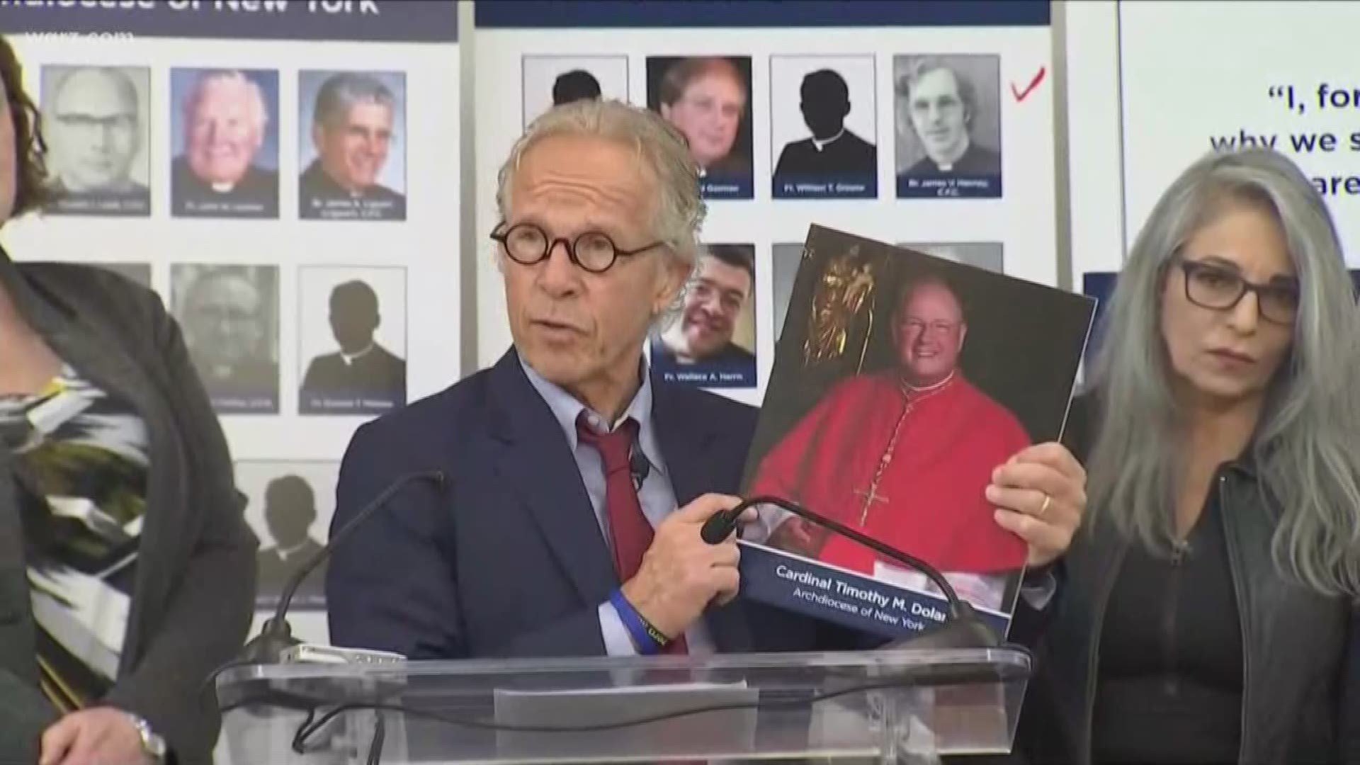 Cardinal Timothy Dolan refuses to release it because quote "the names are already out there"