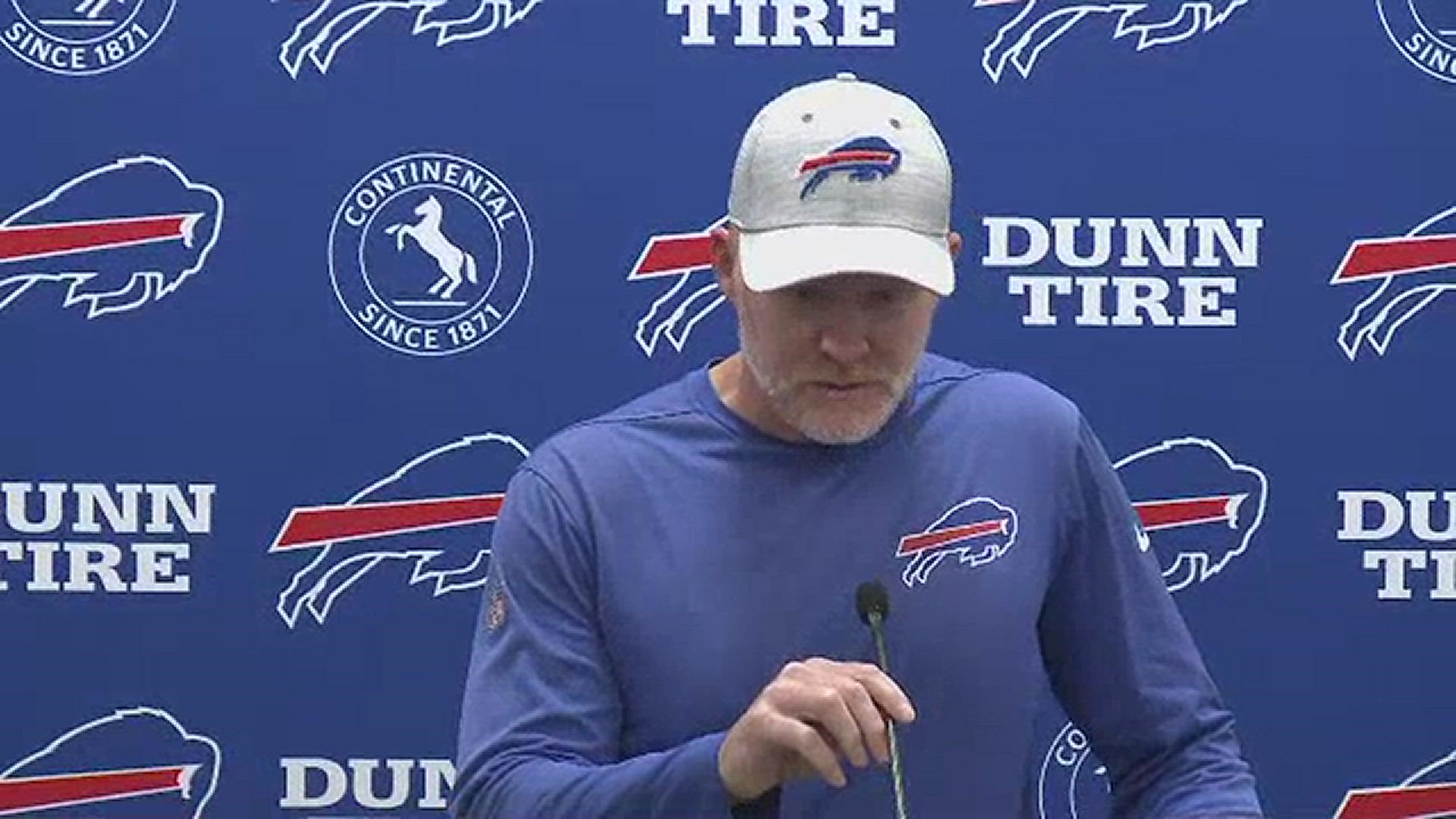 Buffalo Bills coach Sean McDermott misses practice