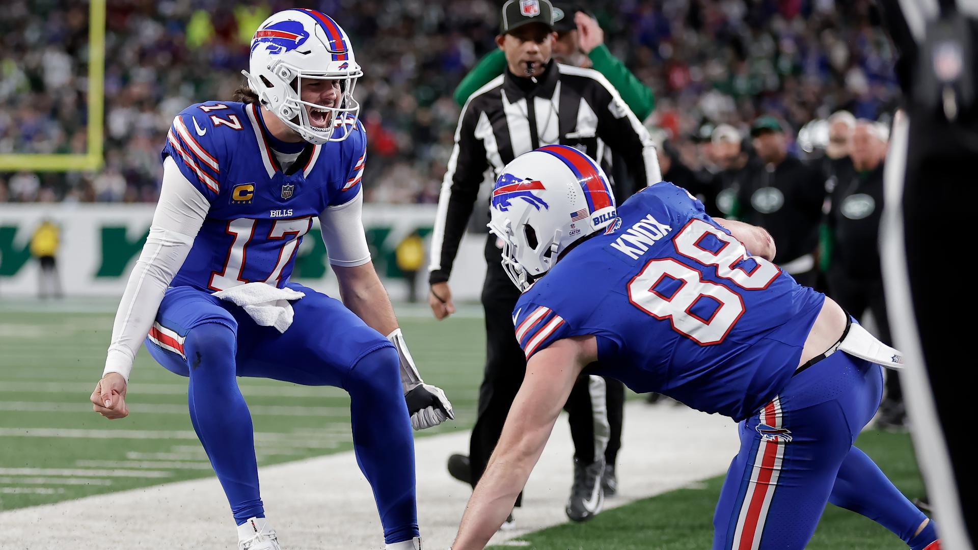 Josh Allen, Ray Davis, and a late Taron Johnson INT help overcome loads of penalties, poor kicking, and other mistakes Monday night in the Meadowlands.