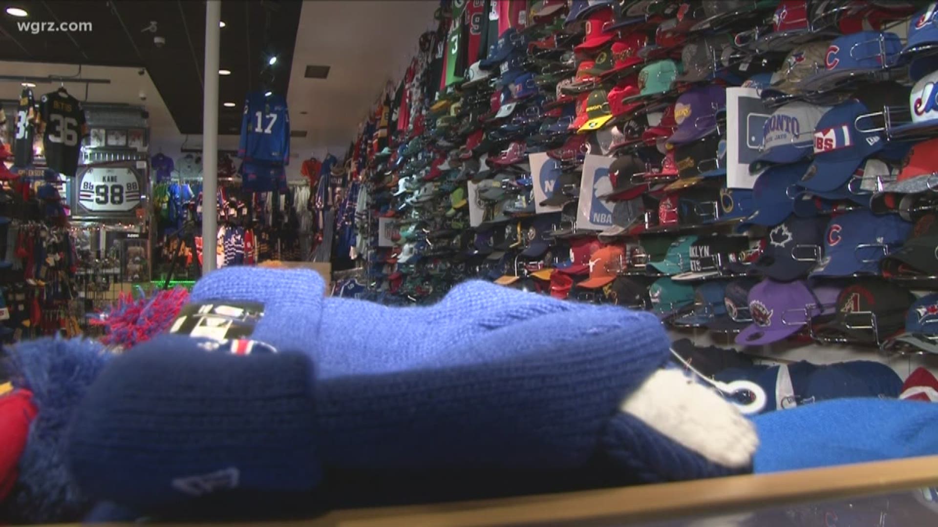 We wanted to know how much bills gear is flying off the shelves this holiday season. We talked to folks at "Sports Obsession" in the Walden Galleria to find out.