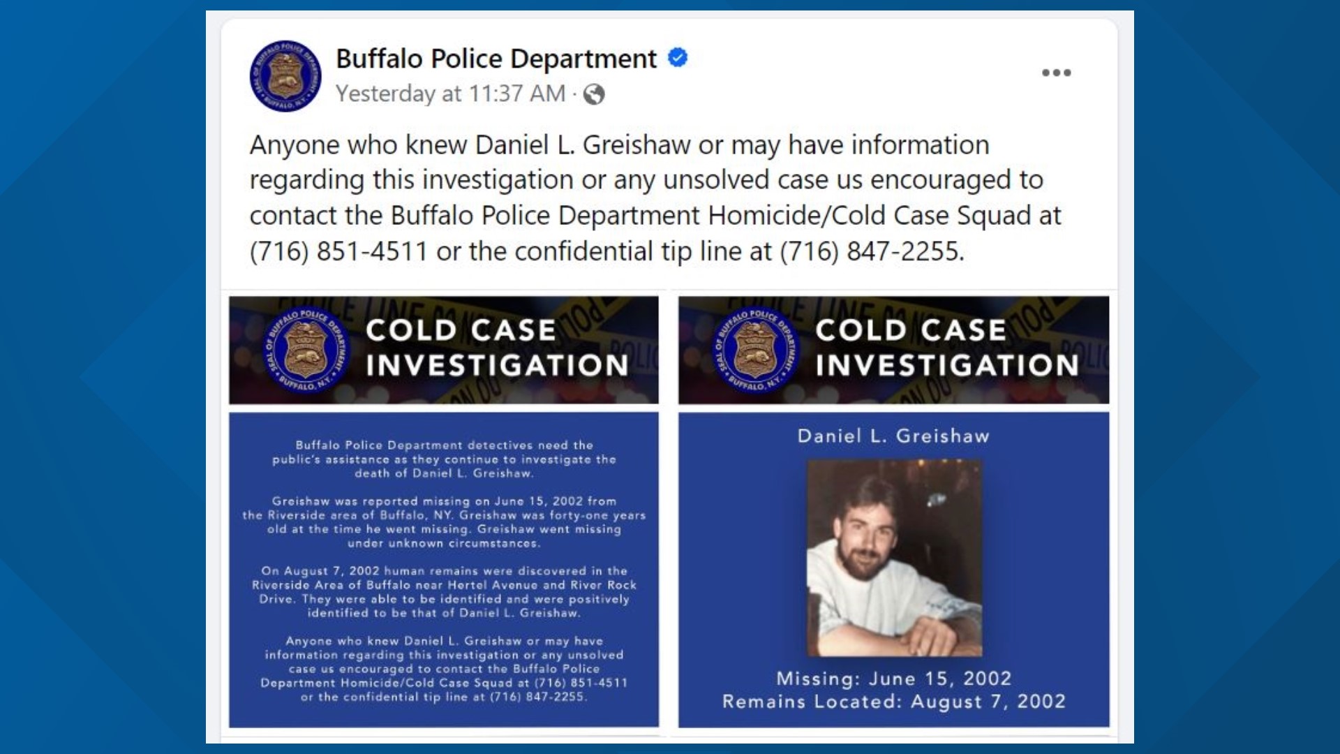 Buffalo Police Reopen Unsolved Cold Case | Wgrz.com