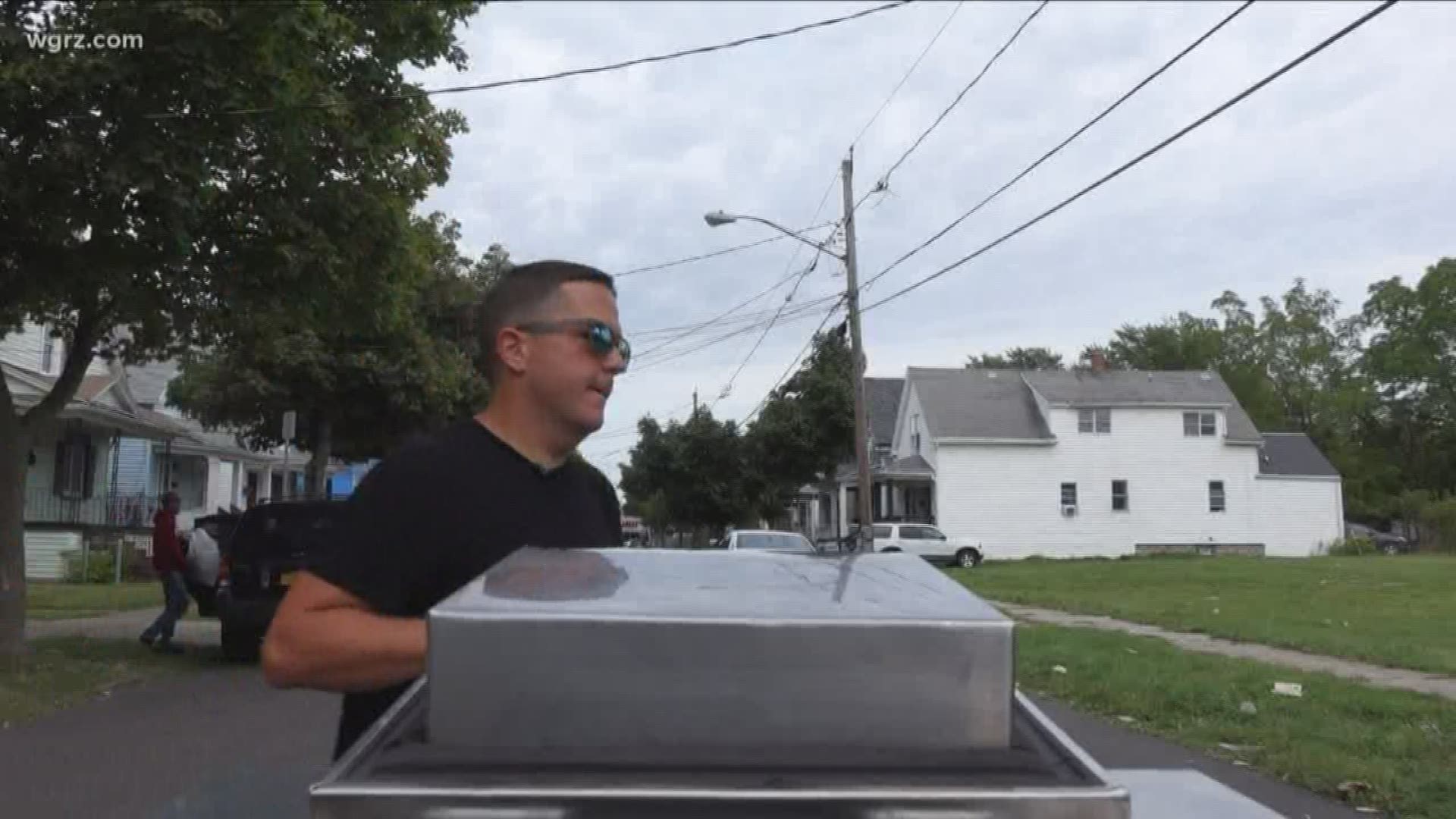 If you're driving around Buffalo in the next week or so you might see a guy riding his bike and selling ice cream for a buck.