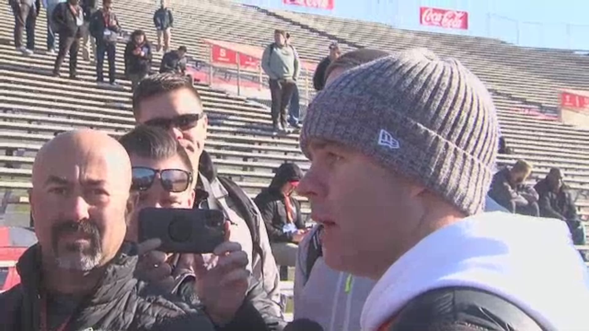 Bills GM Brandon Beane is a busy man at the Senior Bowl in Mobile, Alabama.