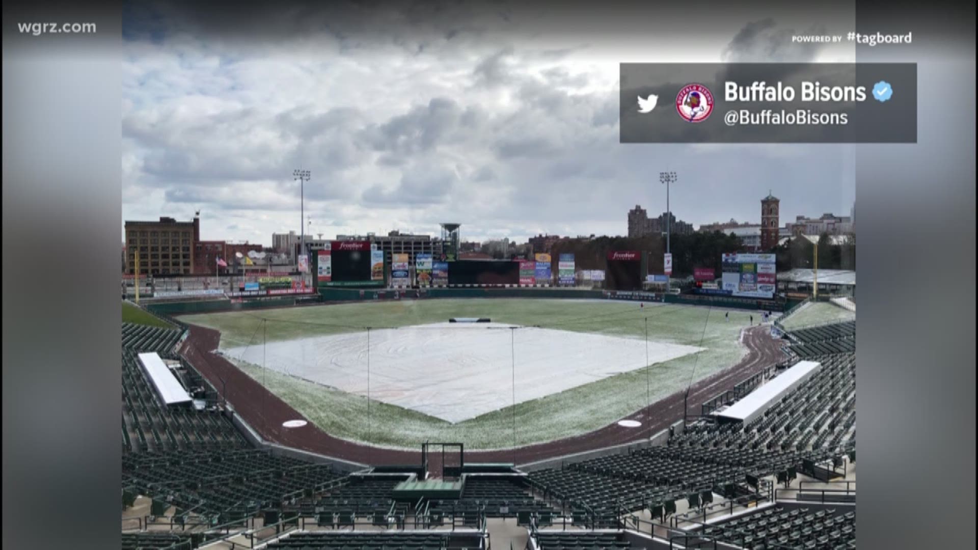 Bisons Try Again After Three Snow-Outs