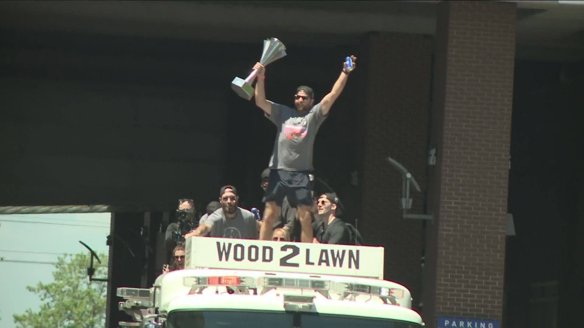 Banditland turned out to celebrate the team's back-to-back titles at a championship rally Sunday at Alumni Plaza.