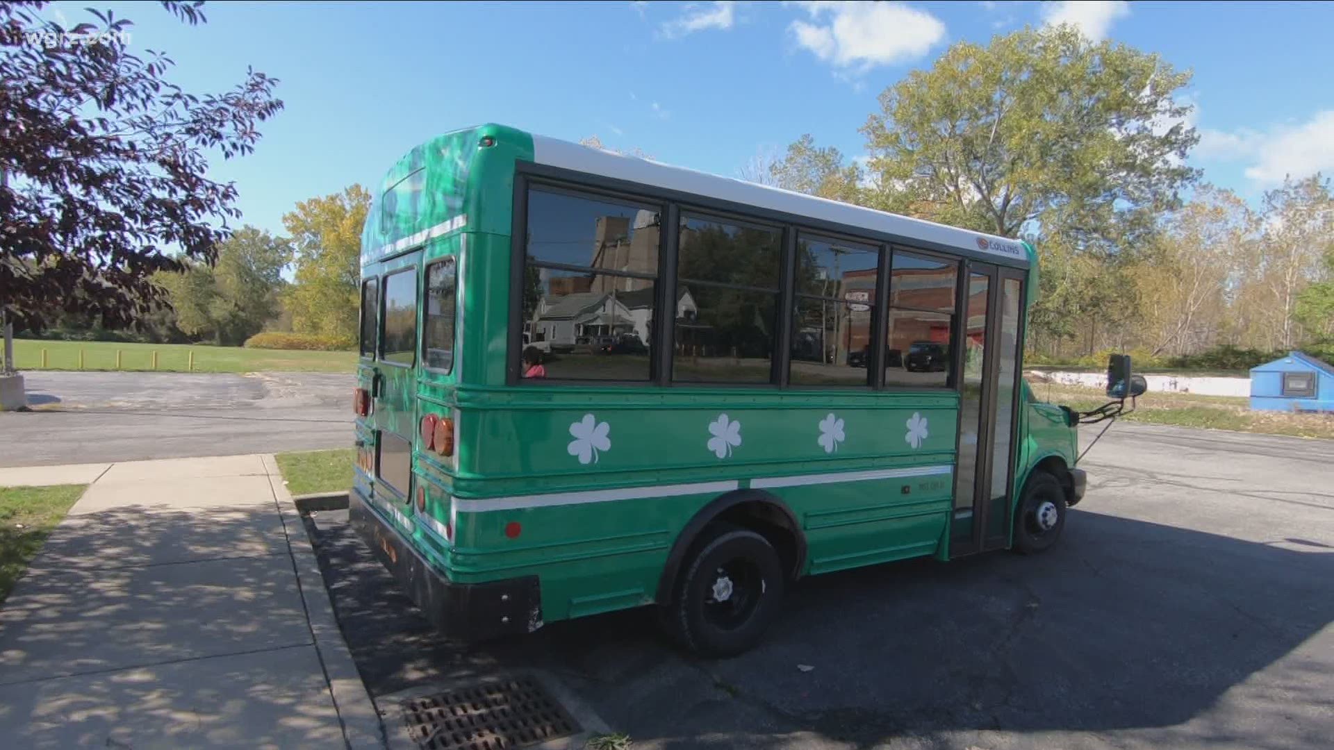 The mini-bus is owned by the Valley Community Association in Buffalo.