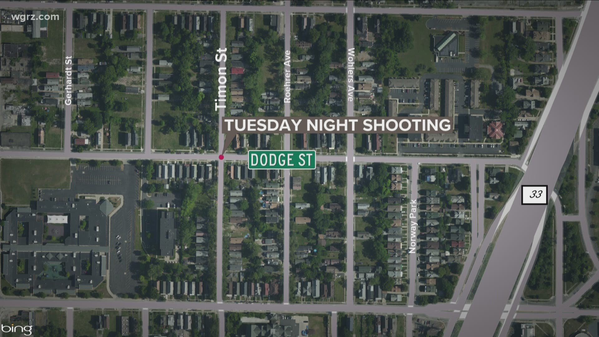 A 17-year-old victim is in stable condition after being shot near Timon and Dodge streets, Tuesday evening.