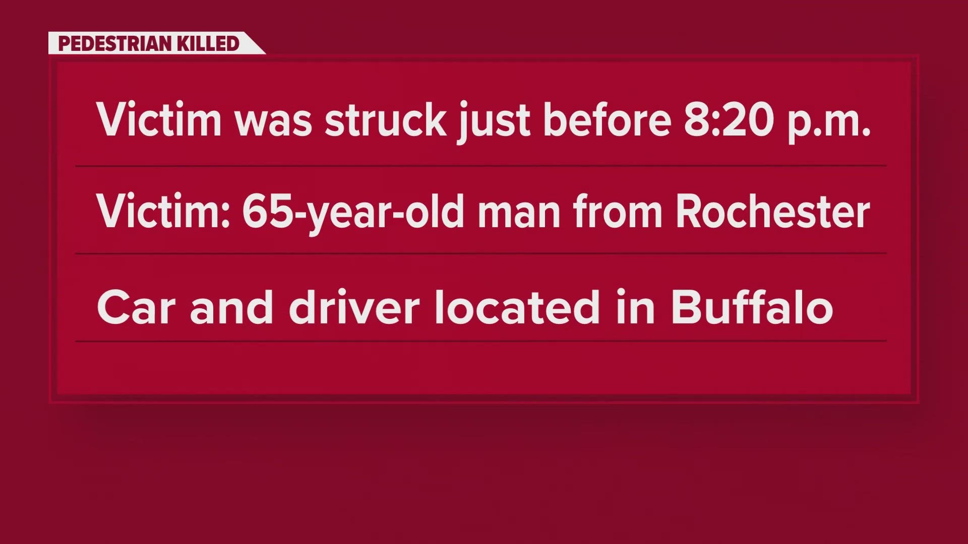 Man killed in hit and run accident in Orchard Park