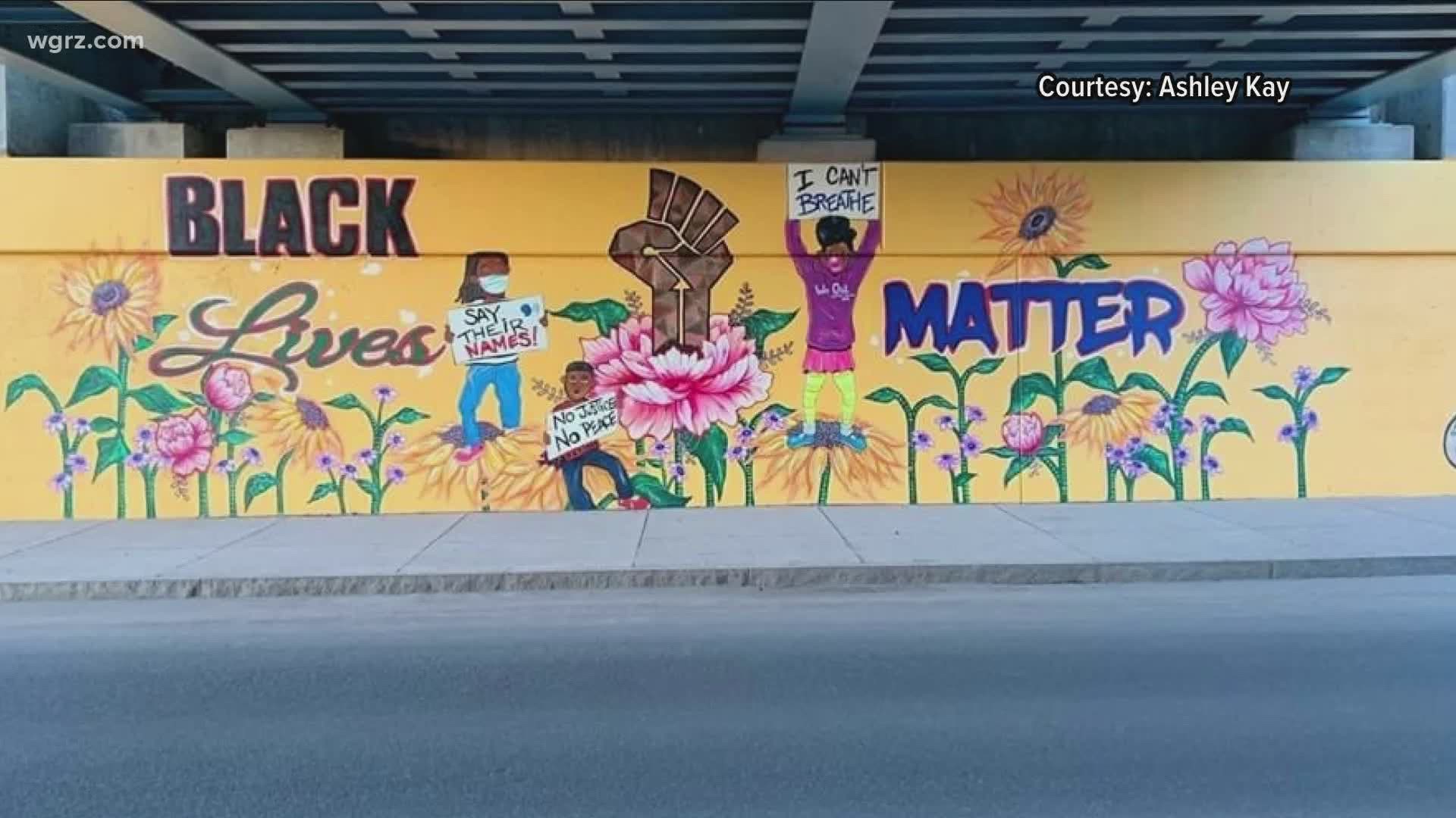 Black Lives Matter Mural Goes Up At The Niagara Falls National Heritage Center