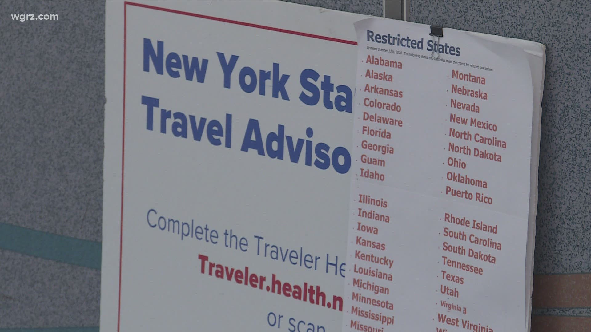 Tomorrow New York will produce its latest weekly travel advisory, of states where the covid 19 rates are high enough, that those entering New York from those states,