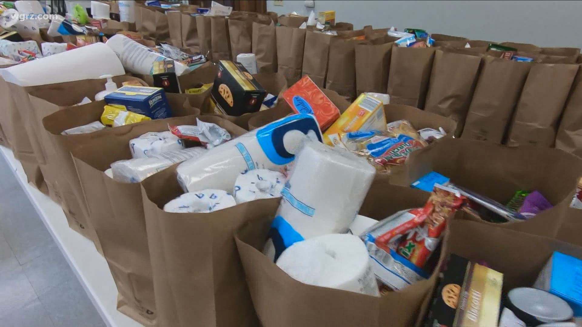 The Trinity Pantry in Lancaster and the Tri-Community Pantry in Depew both collected food Saturday during the 'Stock the Pantry' event.
