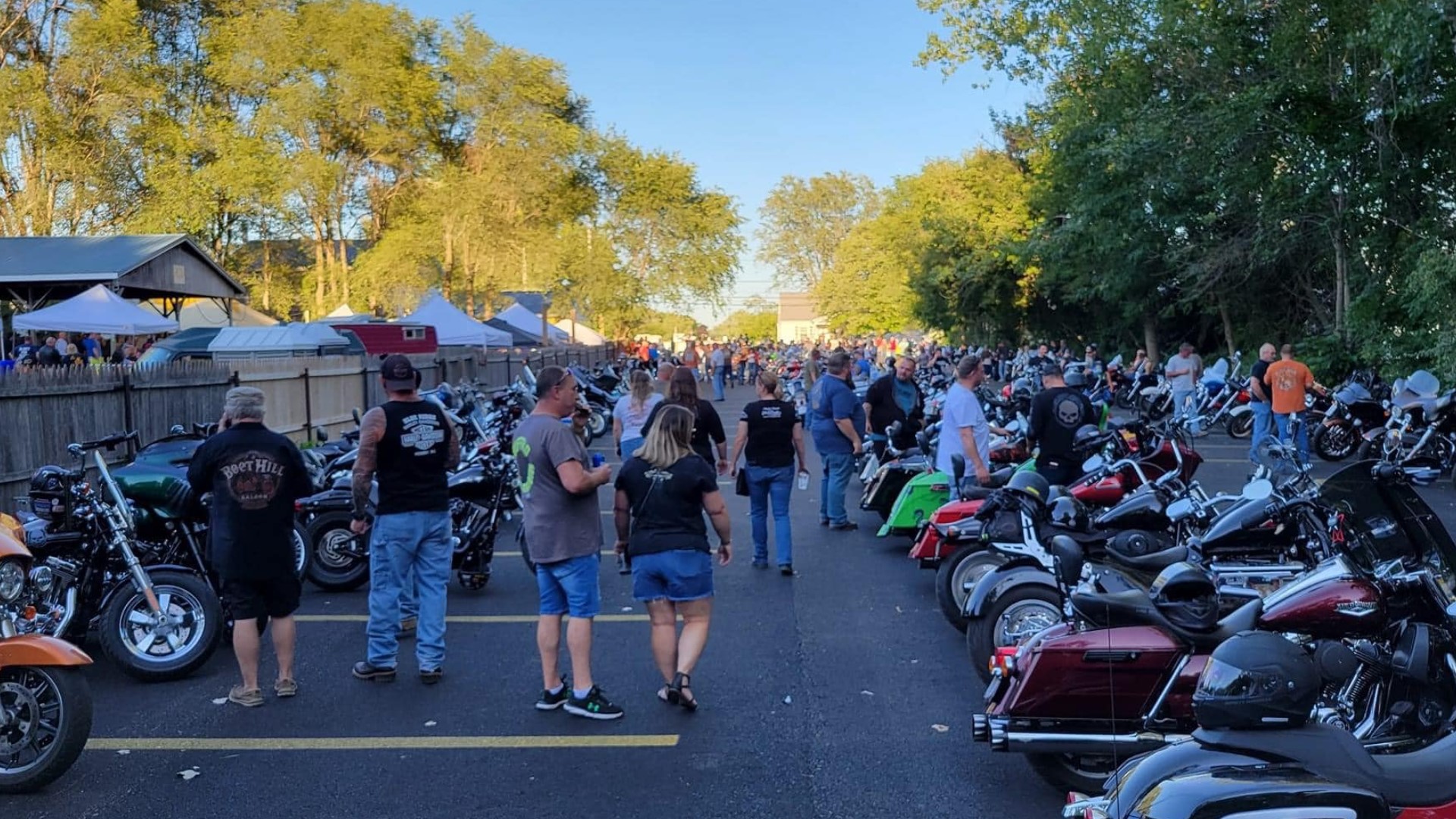 Bike night in Newfane