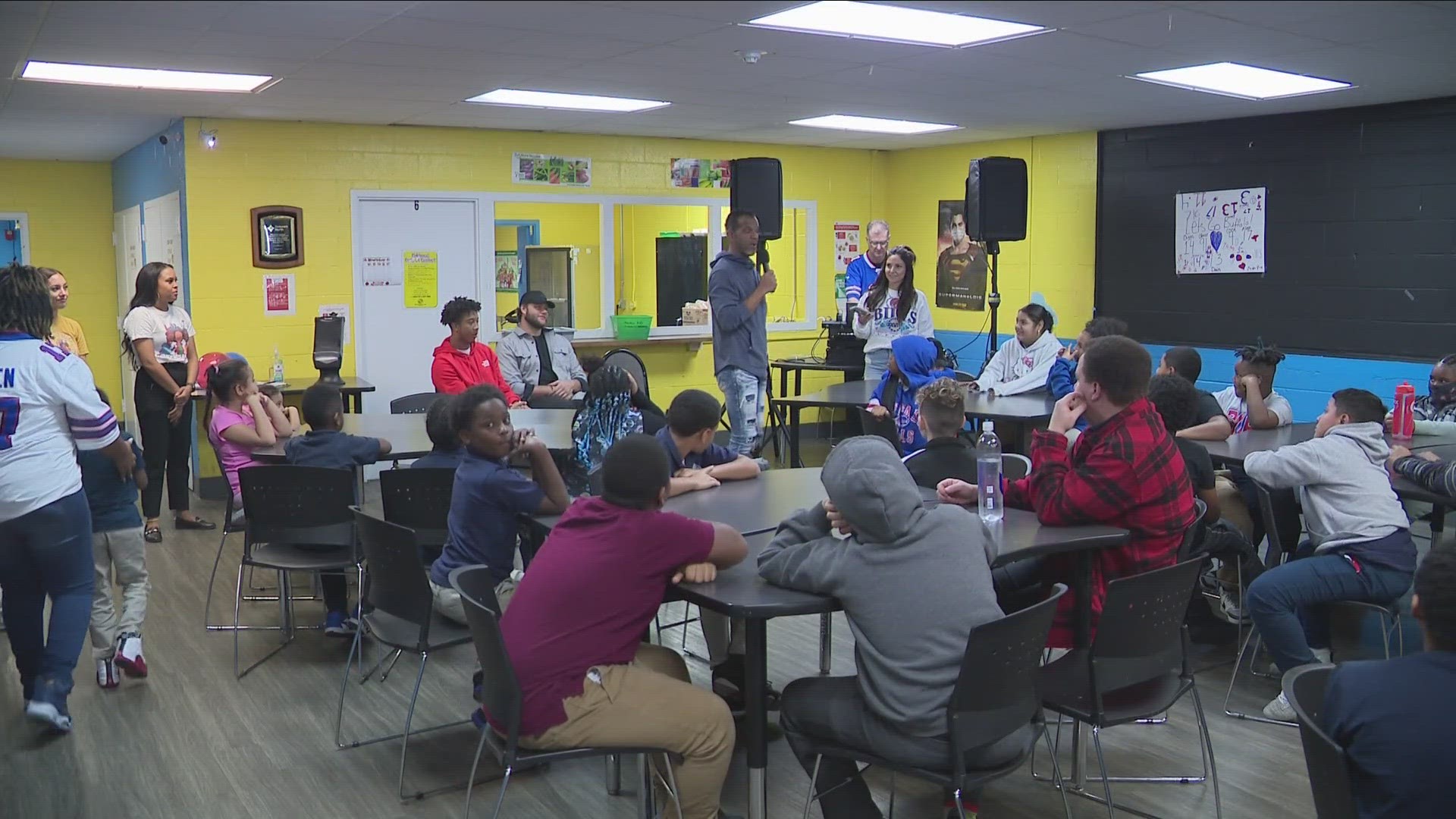 Andre Reed's Read for 83 foundation helped remodel the reading room at the Boys and Girls club on Massachusetts Ave in Buffalo