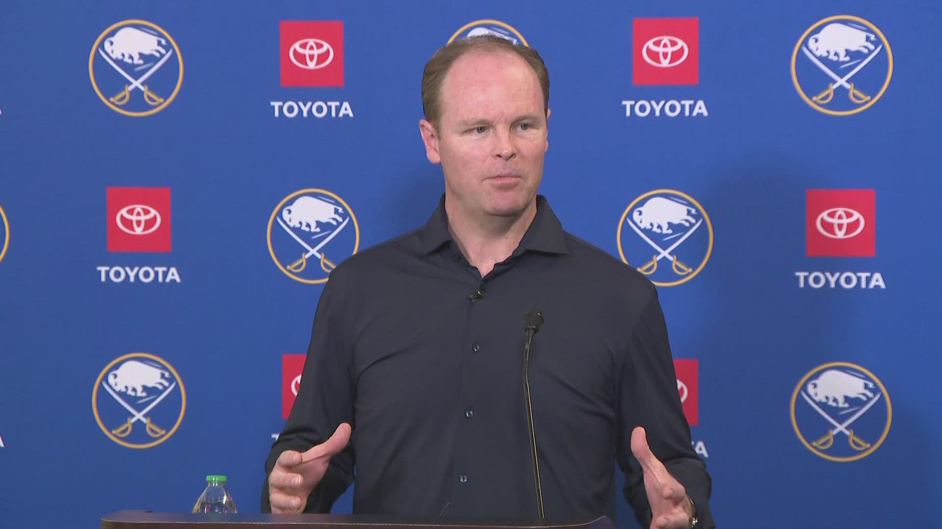 Buffalo Sabres general manager Kevyn Adams talked to the media after the NHL trade deadline passed at 3 p.m. Friday.