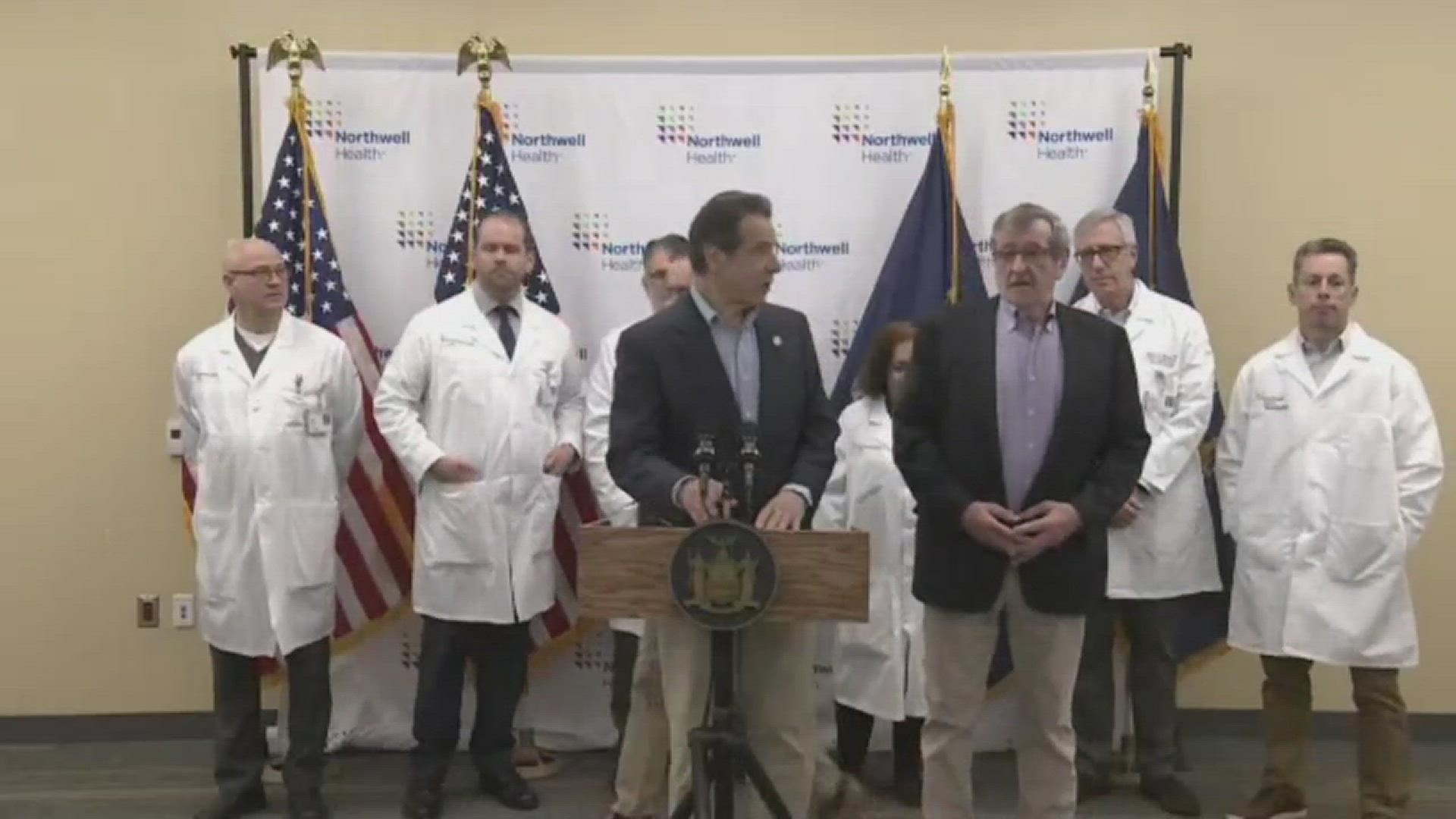 Cuomo announced that 16 additional cases of coronavirus have been confirmed in the state, bringing the total to 105 across New York State.