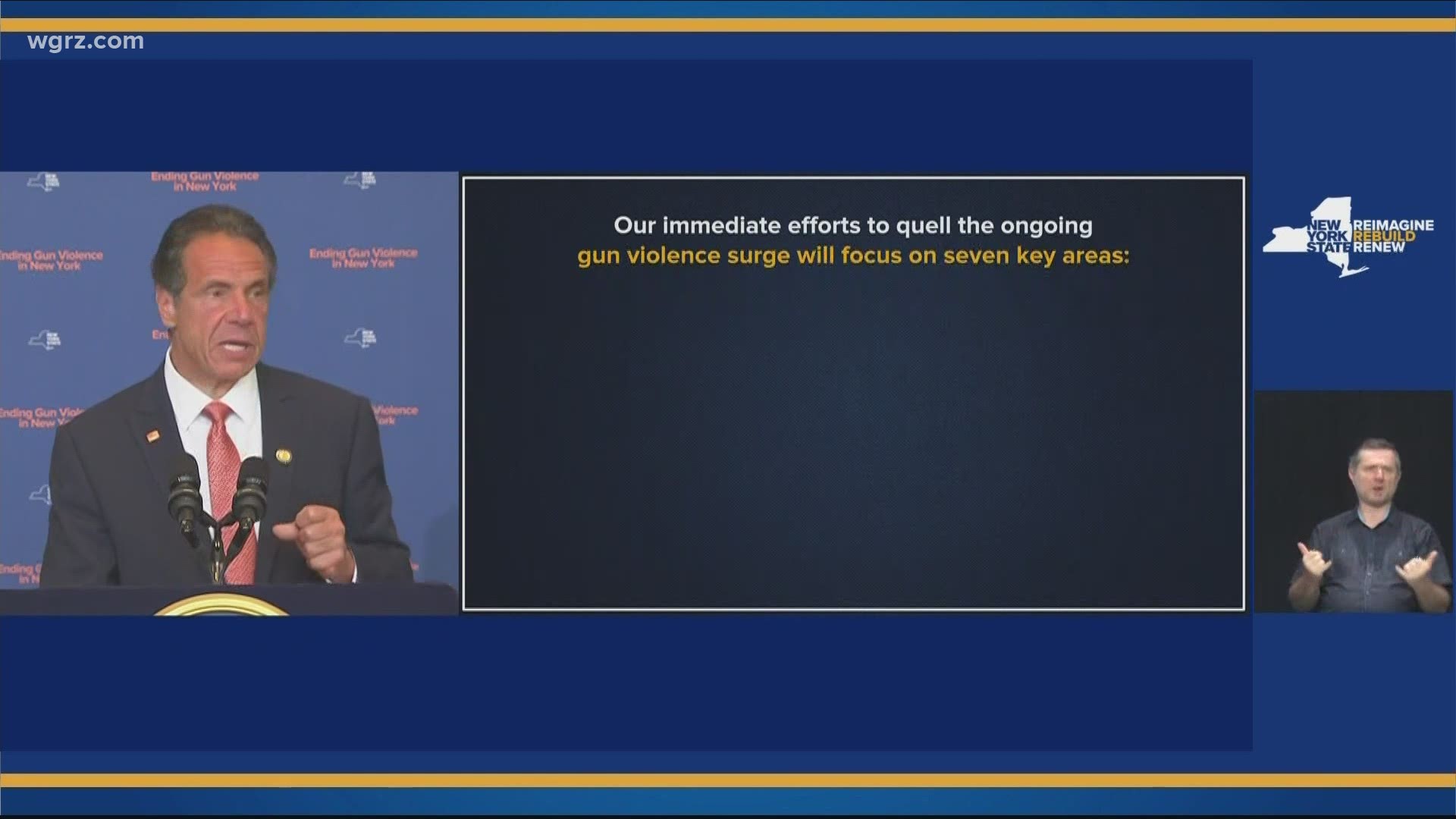 Governor Andrew Cuomo announced a number of actions the state is taking to curb gun violence in the state of New York.