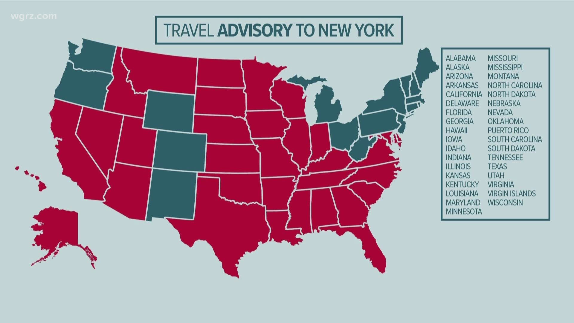 Alaska & Delaware added to travel advisory