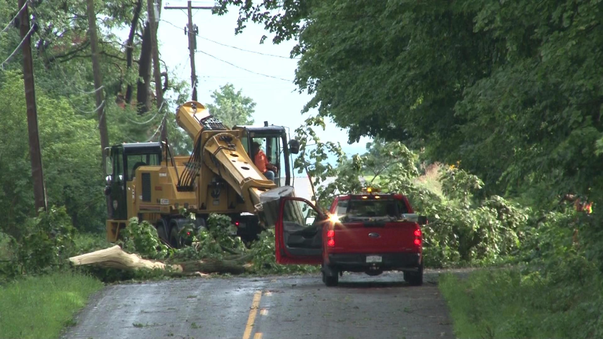 Strong storms knocked down trees and power lines across WNY for the second time in a week