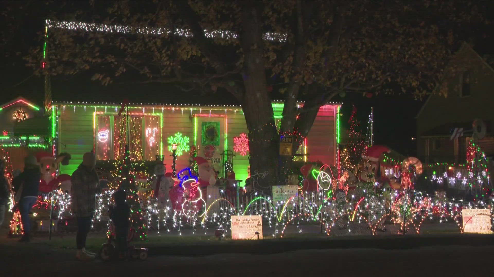 The Shovelman home on Nokomis Parkway in Cheektowaga is one of the first big Christmas light displays we've seen this year.